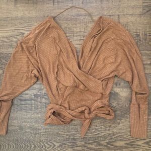 Free people camel sweater